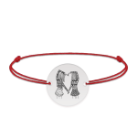 Anabella – Bratara personalizata snur si banut pentru prietene/surori din argint 925