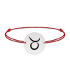 Bratara snur si banut argint 925 personalizat cu semn zodiacal Taur