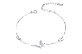 Bratara din argint Trio Butterflies