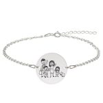 Iris – Bratara din argint 925 personalizata cu membrii familiei – banut