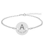 Lia – Bratara din argint 925 personalizata cu initiala si data – banut