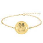 BFF – Bratara personalizata pentru cei mai buni prieteni din argint 925 placat cu aur galben 24K