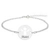 Angel – Bratara personalizata banut cu ingeras si nume gravat din argint 925