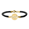 Bratara Premium din piele impletita si banut argint 925 placat cu aur galben 24K personalizat cu constelatii – Capricorn