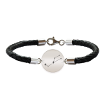 Bratara Premium din piele impletita si banut argint 925 personalizat cu constelatii – Taur