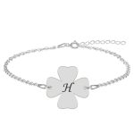 Clover – Bratara din argint 925 personalizata intiala – trifoi
