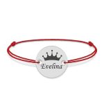 Regali – Bratara personalizata banut argint 925 cu nume si coroana