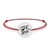 Lover – Bratara snur personalizata banut argint 925 cu textul My Love
