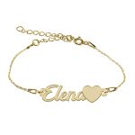 Nomine – Bratara personalizata cu nume din argint 925 placat cu aur galben 24K