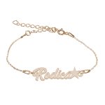 Nomine – Bratara personalizata cu nume din argint placat cu aur roz