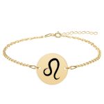 Amelie – Bratara personalizata banut cu semn zodiacal din argint 925 placat cu aur galben 24K
