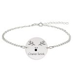 Deer – Bratara personalizata din argint 925 – Craciun Fericit