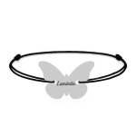 Zulema – Bratara personalizata din snur cu fluturas din argint 925 cu nume