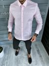 Camasa barbati roz slim fit B1357 W13-4.1.2.3