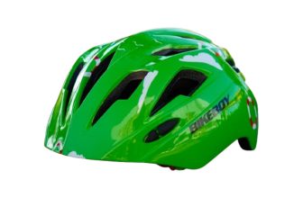 Casca de protectie pentru copii, cu lumini si sistem ajustare marime,  Verde