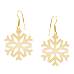 Snowflake – Cercei personalizati fulg din argint 925 placat cu aur galben 24K