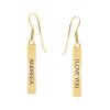 Sara- Cercei personalizati din argint  925 placat cu aur galben 24K