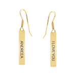 Sara- Cercei personalizati din argint  925 placat cu aur galben 24K