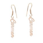 Olelo – Cercei personalizati cu nume din argint 925 placat cu aur roz