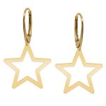 Selena – Cercei personalizati stea din argint 925 placat cu aur galben 24k