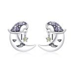 Cercei din argint Cartoon Moon