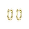 Cercei din argint Classic Small Hoops golden