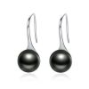 Cercei din argint Elegant Pearls black