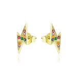 Cercei din argint Golden Flash Studs