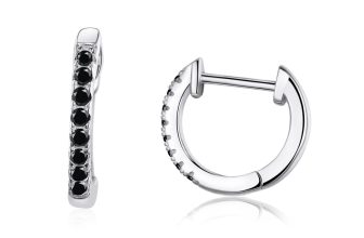 Cercei din argint Moon Look Black