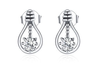 Cercei din argint Tear Drop Crystal