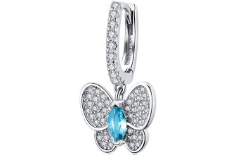CERCEL din argint Blue Butterfly