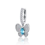 CERCEL din argint Blue Butterfly