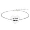Claudia – Bratara personalizata din argint 925 – Inimioara