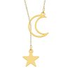 Celesta – Colier personalizat  din argint placat cu aur galben 24K – Semiluna si steluta