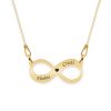 Infinity – Colier lant plat din argint 925 placat cu aur galben 24K personalizat cu nume – Infinit