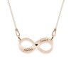 Infinity – Colier lant plat din argint 925 placat cu aur roz personalizat cu nume – Infinit