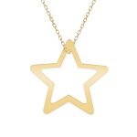 Selena – Colier personalizat argint 925 placat cu aur galben 24K cu pandantiv stea