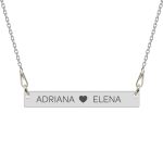 Olivia – Colier personalizat cu tablita din argint 925
