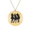 Joy – Colier personalizat banut cu trei fetite din argint 925 placat cu aur galben 24K