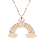 Rainbow – Colier personalizat din argint 925 placat cu aur roz Curcubeu