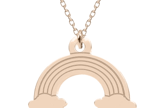 Rainbow – Colier personalizat din argint 925 placat cu aur roz Curcubeu