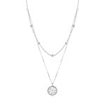 Colier din argint Double Layer Coin Chain