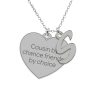 Cousin – Colier din argint 925 personalizat inimioara