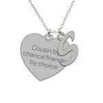 Cousin – Colier din argint 925 personalizat inimioara