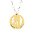 Together – Colier personalizat din argint 925 placat cu aur galben 24K – Banut