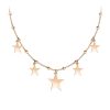 Sirius – Colier personalizat tip salba cu stelute din argint 925 placat cu aur roz