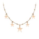 Sirius – Colier personalizat tip salba cu stelute din argint 925 placat cu aur roz