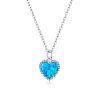 Colier din argint Silver Blue Heart