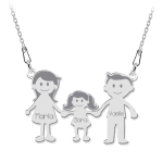 Family – Colier personalizat din argint membrii familiei
