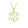 Snowflake – Colier personalizat argint 925 placat cu aur galben 24K cu pandantiv Fulg